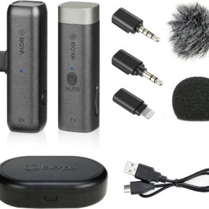 Best wireless lavalier microphone with charging case